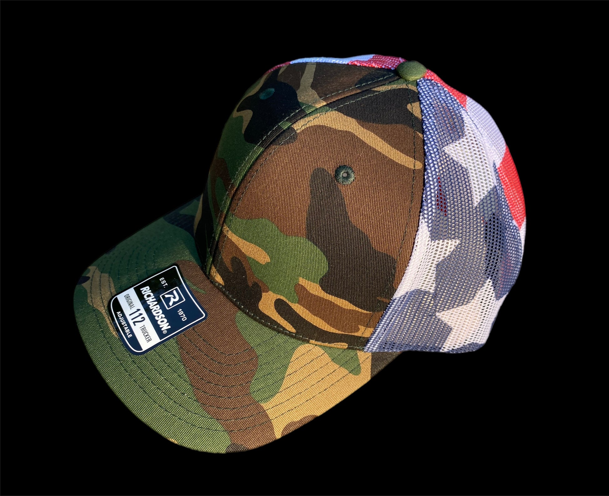 Richardson 112 Curve Bill Camo/American Flag